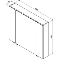 �������-���� Aquanet ������ 100 (1000�850�172) 3 ������, ��� ���������, ����� 235344