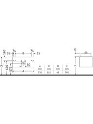 ����� ��� �������� Duravit DuraStyle (730�398�368) ���������,1 ����, ����: ���� ������� DS639909191