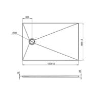 ������� ������ Jacob Delafon TOLBIAC (1200�800�25) ������������� ������, �����  E6D331RU-WPM
