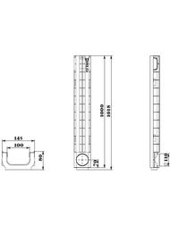 ����� ����������� ��������� DN 100 Gidrolica Standart Plus (1000�148�83) 2,4 �/���  8034