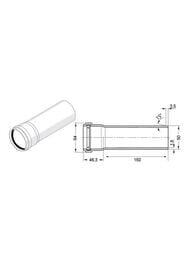 Канализационная труба REHAU 50/150 мм, шумопоглощающая, 11200941005