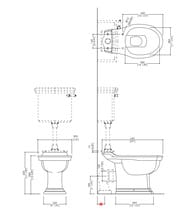 Унитаз для низкого/высокого бачка Devon&Devon Westminster IBWCWES 640х365 цвет: белый