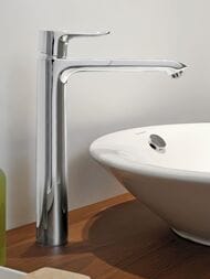 Смеситель Hansgrohe Metris 31082000 для умывальника с высоким фиксированным изливом,донный клапан — изображение 4