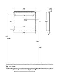 Зеркало Villeroy & Boch MORE TO SEE (900х750х126) с подсветкой A4049000 — изображение 3