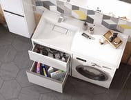 Раковина Aquaton Лондри 120 1A72843KLH01L 1200х500х162  д/стир.маш., литой мрамор, чаша слева, белая