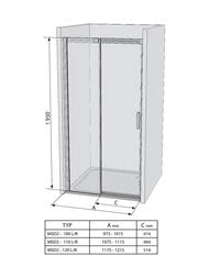 ������� ����� RAVAK MATRIX MSD2-110 L (1115�1950) ����������, �����+Transparent