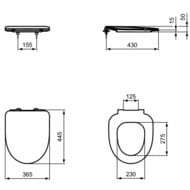 Cиденье для унитаза Ideal Standard i life A UNI микролифт, дюропласт, белый T467601