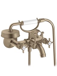 Смеситель Axor Montreux 16540820 для ванны, двухрычажный, ручной душ, шланг, шлиф.никель — миниатюра 1