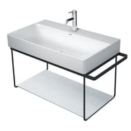 Консоль Duravit DuraSquare 865х451 подвесная, с полотенцедержателем, черная матовая 0031124600