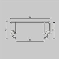 ����������� ������� ���� Maytoni Technical (��������) ALM-9940-SC-W-2M �������� ������� � �������� ������� 99x40, �����