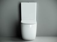 Унитаз-компакт Ceramicanova Metropol 820х620х385 безободковый, сиденье микролифт, белый CN4001 (CN4001-B+CN4001-T)