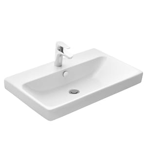 Уценка! Раковина AQUATON Адриана 1WH501628 705x450x170 накладная, перелив, отв.под смеситель, белый