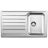 Уценка!Мойка BLANCO Livit 45S Salto (860х500) полированная сталь, оборачиваемая, ручной клапан 3 1/2