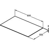 ���������� ��� ����� 80 Ideal Standard CONCA (800x505x6) ������������, grey stone T3970DI