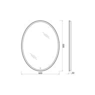Зеркало BelBagno (600x30x800) с подсветкой и сенсорным выключателем SPC-VST-600-800-LED-TCH