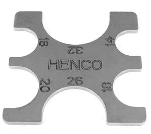 Шаблон для проверки насадок HENCO PRESSCHECK1432