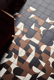 Керамогранитная плитка Mutina Puzzle (250х250) графика, глиняная BOZCM34 (кв.м.)