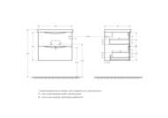 Тумба под раковину BelBagno MARINO (600х450х500) подвесная, Bianco Lucido MARINO-600-2C-SO-BL-P