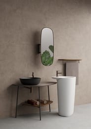Раковина Vitra Plural (470х400х130) накладная,антибактериальное покрытие, черный мат. 7812B483-0016