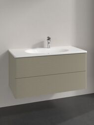 Тумба под умывальник Villeroy & Boch Antao (988х504х496) 2 ящика, подсветка, серый камень L05100HK — изображение 4