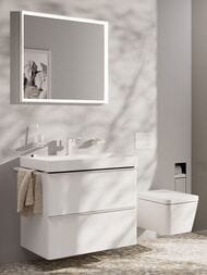 Смеситель Hansgrohe Tecturis E для умывальника однозахватный, с донным клапаном, белый мат. 73010700 — изображение 2