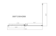������� ������ Vincea Dice 1100x2000x800 VSR-4D8011CLGM ������������� ��������� �����
