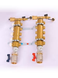 Коллекторная группа Tiemme 5 вых. 1" x 3/4 с термометром 3870006(3875G060505)