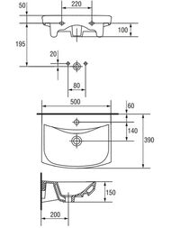 �������� Cersanit CARINA 50 (500�390�150) � ����� ����������, ����� UM-CAR50/1