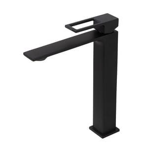 Смеситель на раковину BelBagno LUCE LUC-LMC-NERO-W0 высокий, однозахватный, без д/к, черный матовый