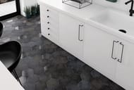 Керамогранитная плитка EQUIPE HERITAGE HEXAGONO Carbon (175х200) черная, 24954 (кв.м.)
