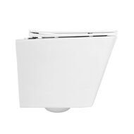 Унитаз подвесной BelBagno DUE 350x480x363 безободковый, сиденье soft close, цвет: белый BB3103CHR/SC
