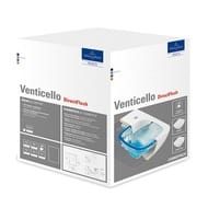 Унитаз подвесной Villeroy & Boch Venticello 4611RSR1 (375х560) без ободка + сиденье, Сeramicplus