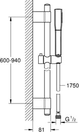 ������� ����� Grohe Grandera 26038IG0 ����� 1 �����, ������, �����, ����/������
