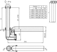 Сифон для кондиционера HL136.3 с горизонтальным выпуском DN40