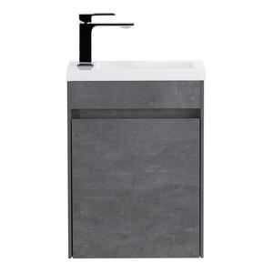 Тумба под раковину BelBagno PIETRA MINI (400х220х550) правая, Stucco Cemento MINI-400-1A-SO-SCM-R