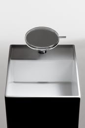 Раковина Laufen KARTELL 811331 (375х435х900) с отверстием под смес., скрытый слив, узор черные линии