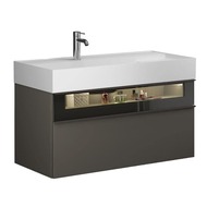 ����� � ��������� Burgbad Yumo 1015�610�470 ���������, LED, 2 �����, ������/����� ��. SFMX102F3194