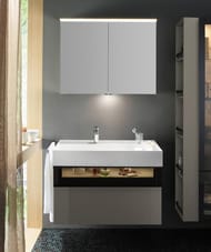 ����� � ��������� Burgbad Yumo 815�610�470 ���������, LED, 2 �����, ������/����� ������ SFMX082F3194