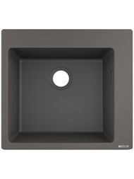 Мойка из гранита Hansgrohe S51 43312290 (560х510) врезная, отвер.под смес., серый камень — миниатюра 1