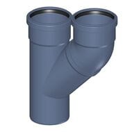 Тройник Poloplast 110х110, с параллельными входами, арт.2294