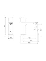 Смеситель Iddis SLIDE Push Control с кнопочным управлением, черный SLIBLBTi01