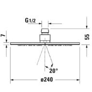 ������� ��� Duravit ������������ ���� �������, �� �����/�������, 1/2", ����� UV0660014000