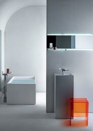 Раковина Laufen KARTELL 811331 (375х435х900) с отверстием под смес., скрытый слив, узор черные линии