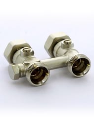 Tiemme Узел радиаторный 3/4"-3/4"НВ ЕК со встроенными кранами, с байпасом 3390007 (3391N0505BY)