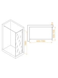 ������� ����������� RGW Walk In WA-002W (700�1950) ������ 6�� ����������/����� 35100207-15