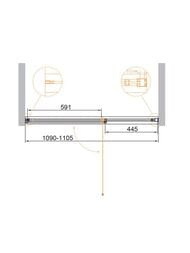 ������� ����� CEZARES URBAN-B-12-110-C-CR (1090-1105x1950) ������ ����������, ������� ����