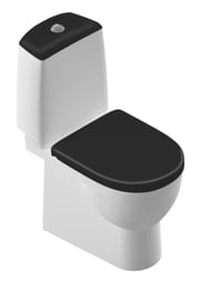 Унитаз компакт Sanita Luxe BEST Comfort (640x340x770) сиденье из дюропласта, микролифт, белый/черный WC.CC/Best/2-DM/BLK.G/S1