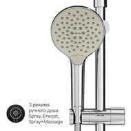 Уценка! Душевая система AM.PM Like F0780464 смеситель термостат, верхний душ 250мм, ручной душ 120мм - уценка. — изображение 9