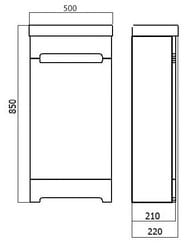 ����� � ��������� BAND HOURS Elba (500�400�840) ���������, ����� ������, ����� ������/��� Elb500.92R