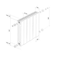 Радиатор биметаллический, 12 секций ROYAL THERMO PianoForte 300 Silver Satin VDR RTPSSVDR30012